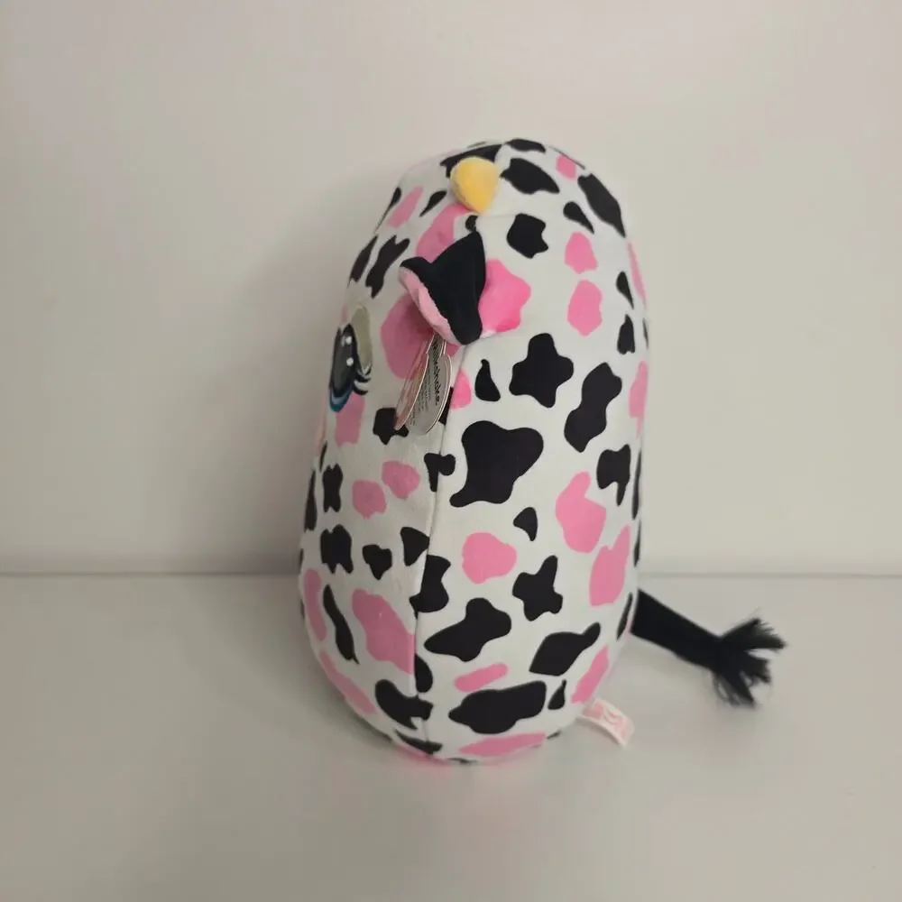 TY Squish-A-Boos Milkshake Cow Plush Stuffed Animal Pillow‎ ​Niche Pink Cute Toy